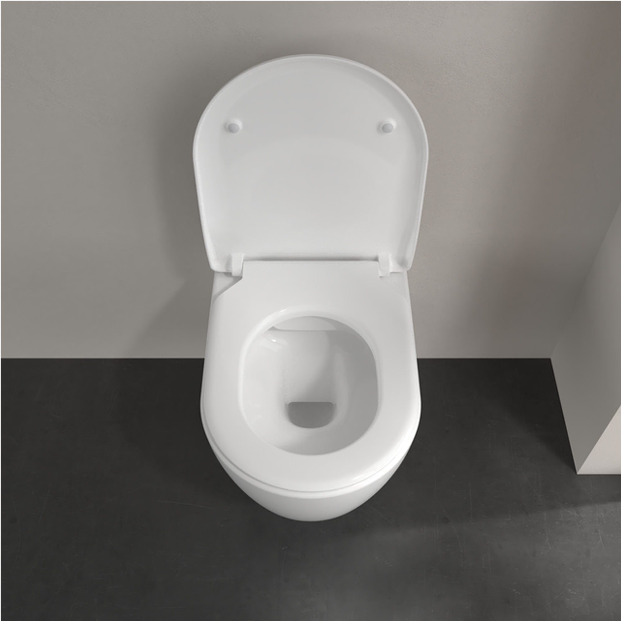 Villeroy & Boch Avento Rimless Wall Mounted Toilet & Soft Close Toilet Seat