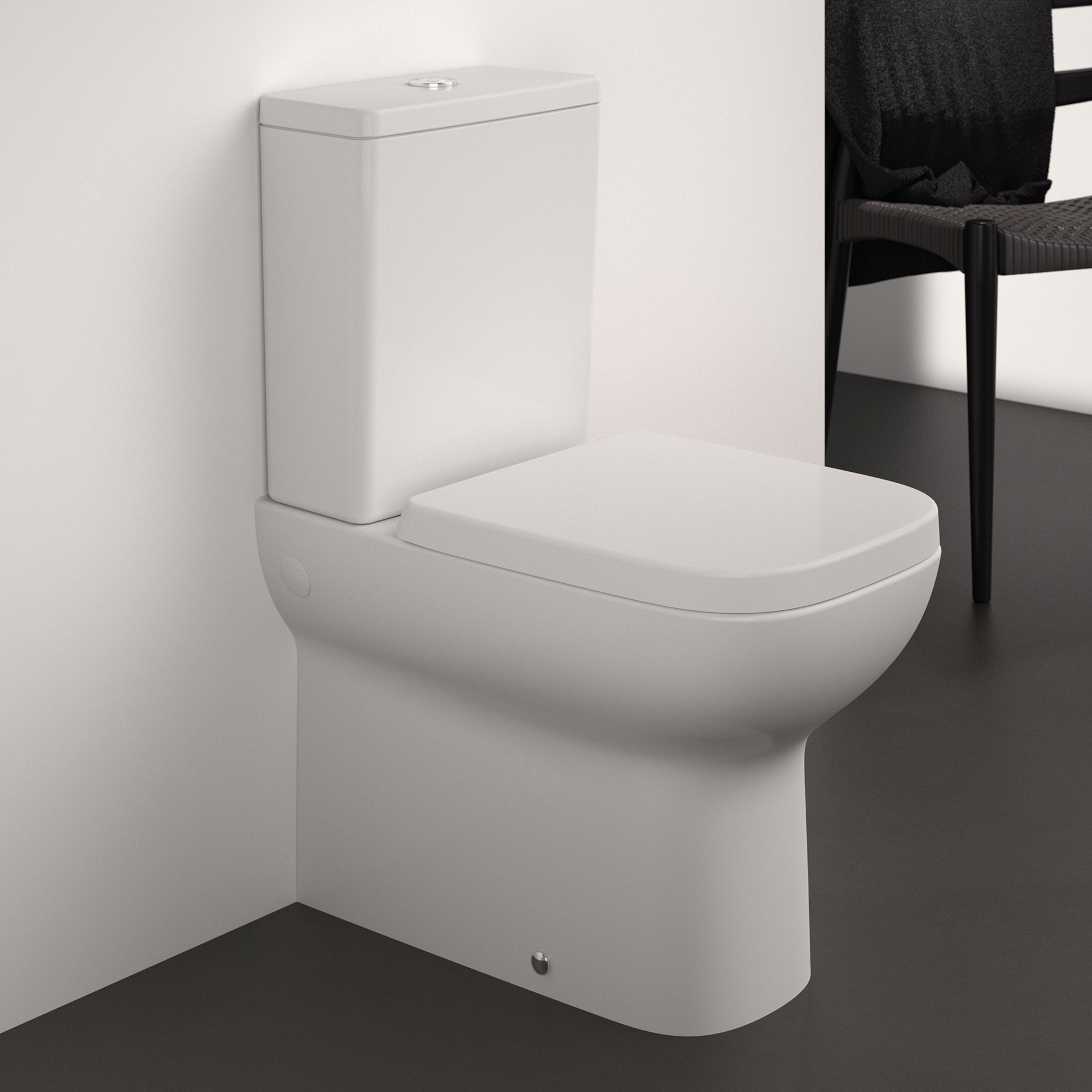Ideal Standard i.life A Close Coupled Fully Back to Wall Rimless Toilet with Soft Close Seat