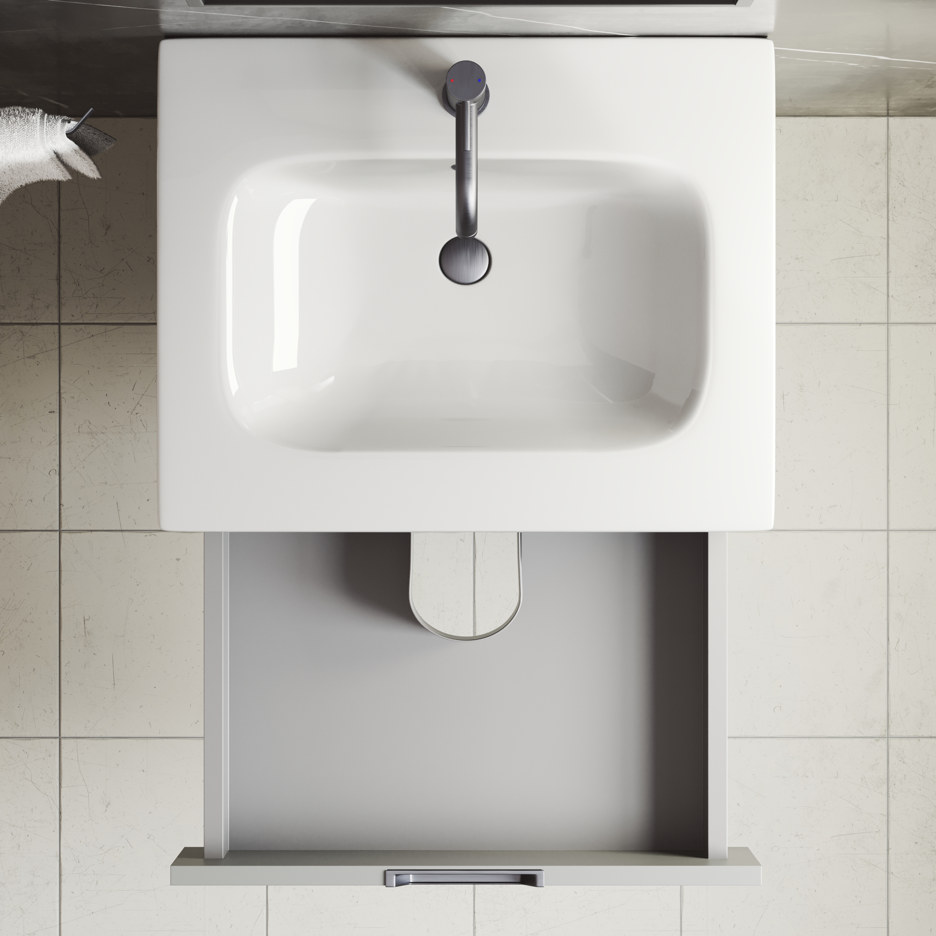 Isla 600mm Wall Hung Vanity Unit & Basin