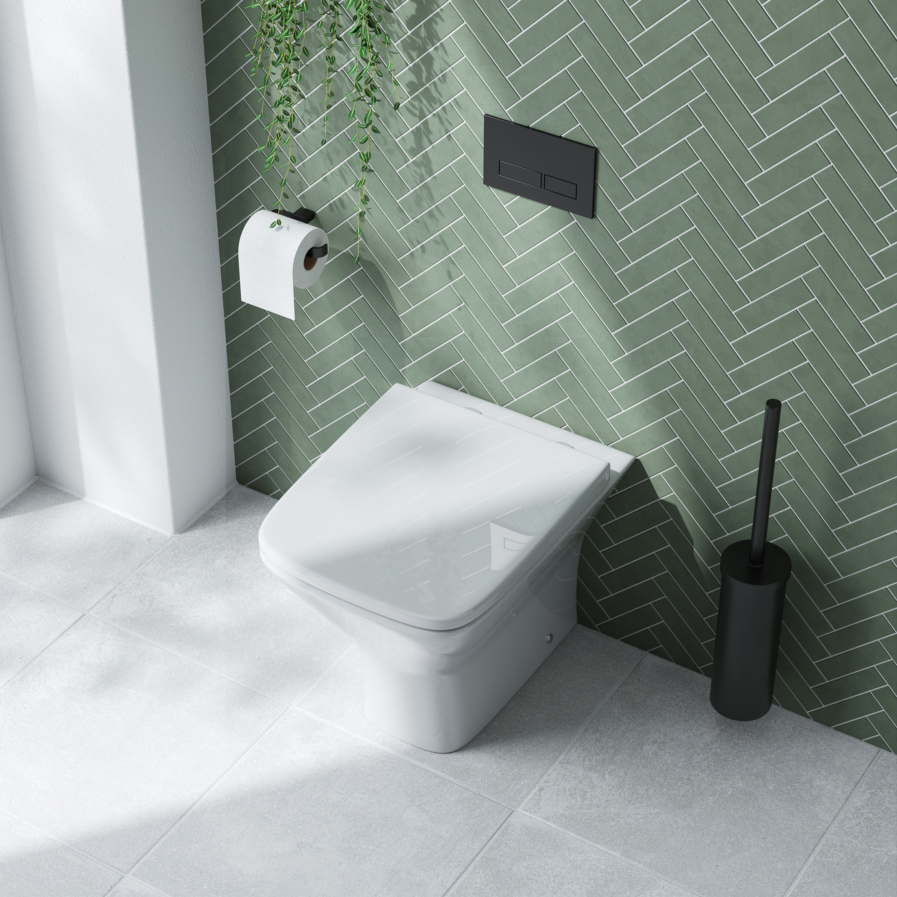 Emily Compact Rimless Back To Wall Toilet & Soft Close Seat