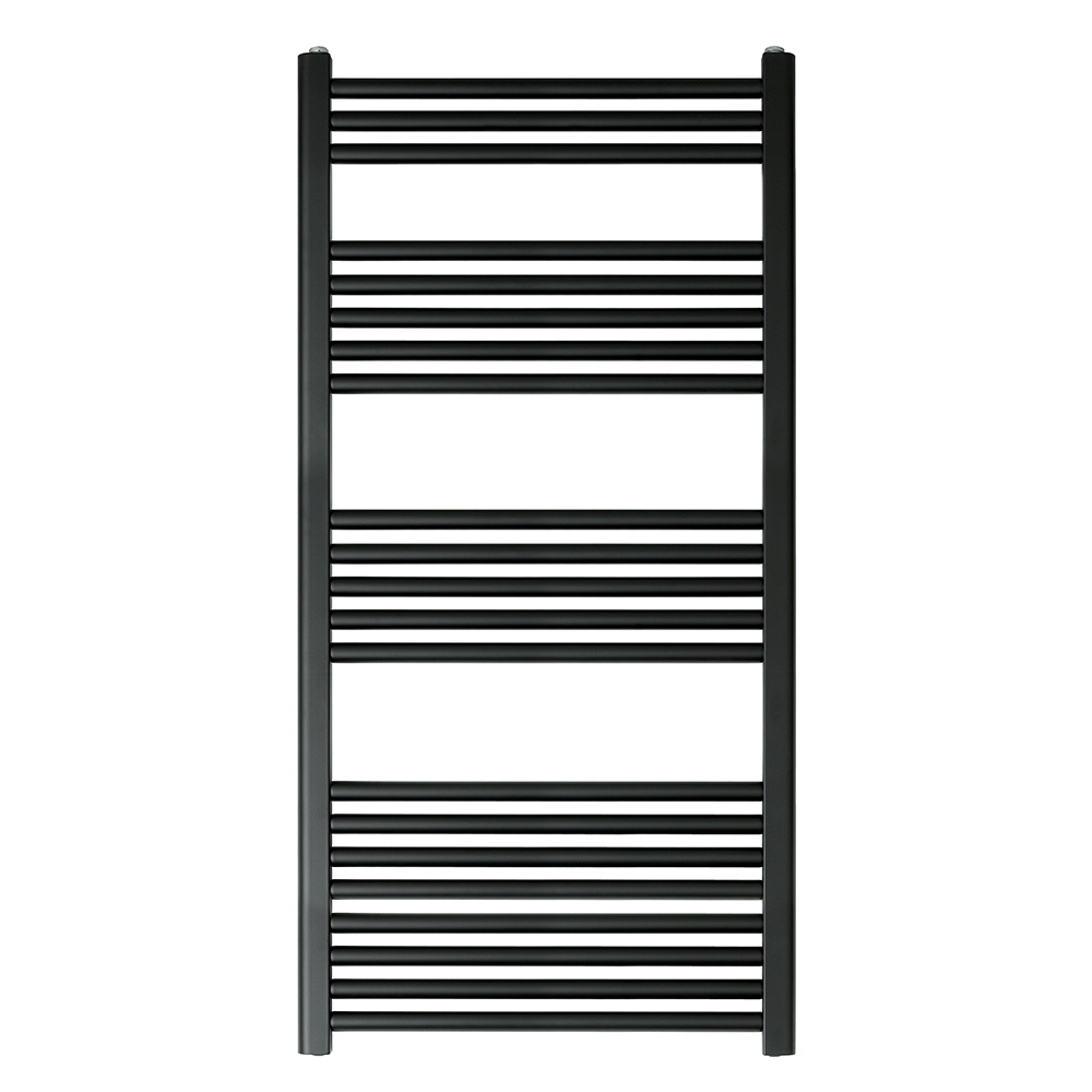 EliteHeat Steel Ladder Heated Towel Rail 25mm Bars - Matt Black