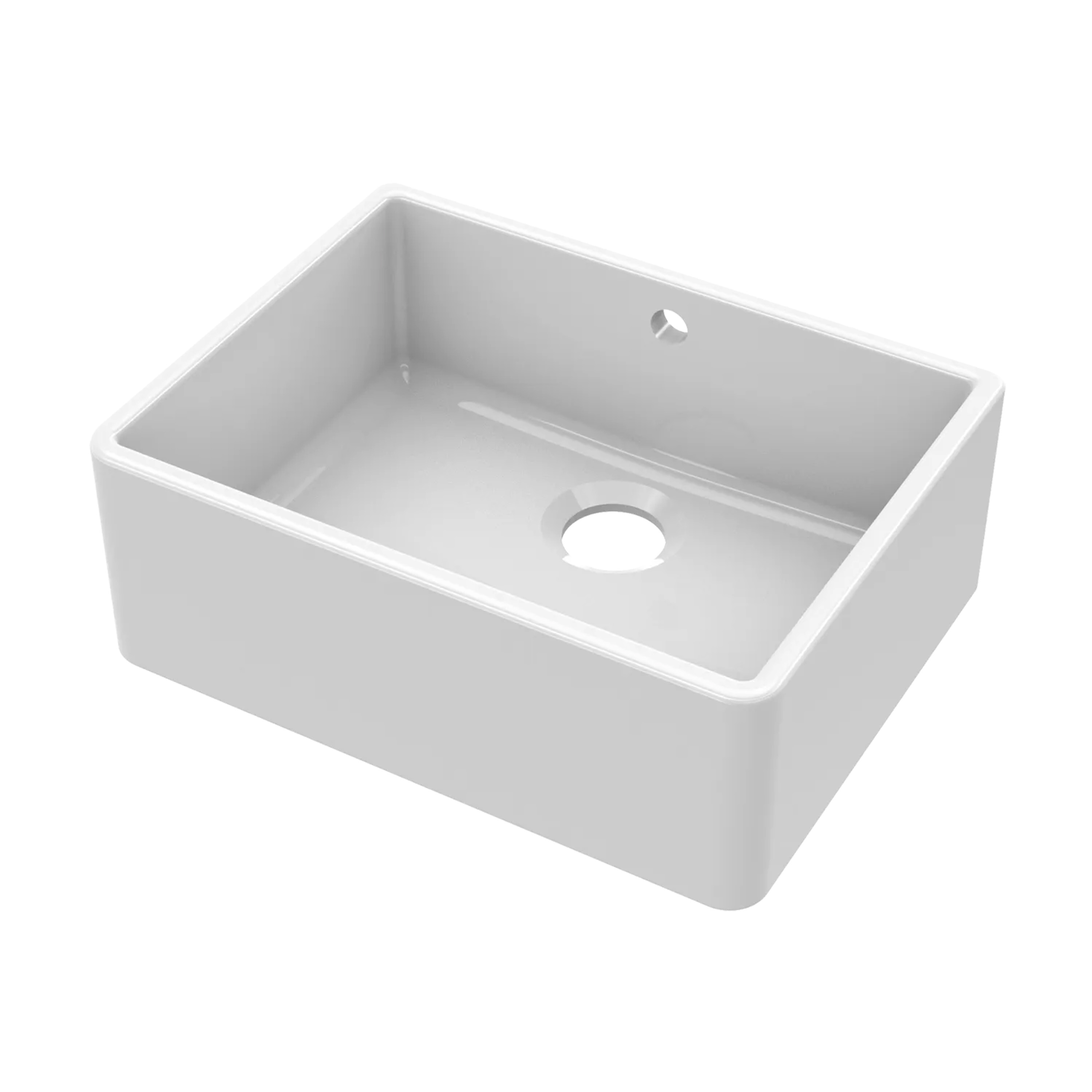 Butler & Rose Ceramic Fireclay Belfast / Butler Kitchen Sink with Waste - 595 x 450mm - PDP Mockup!!!