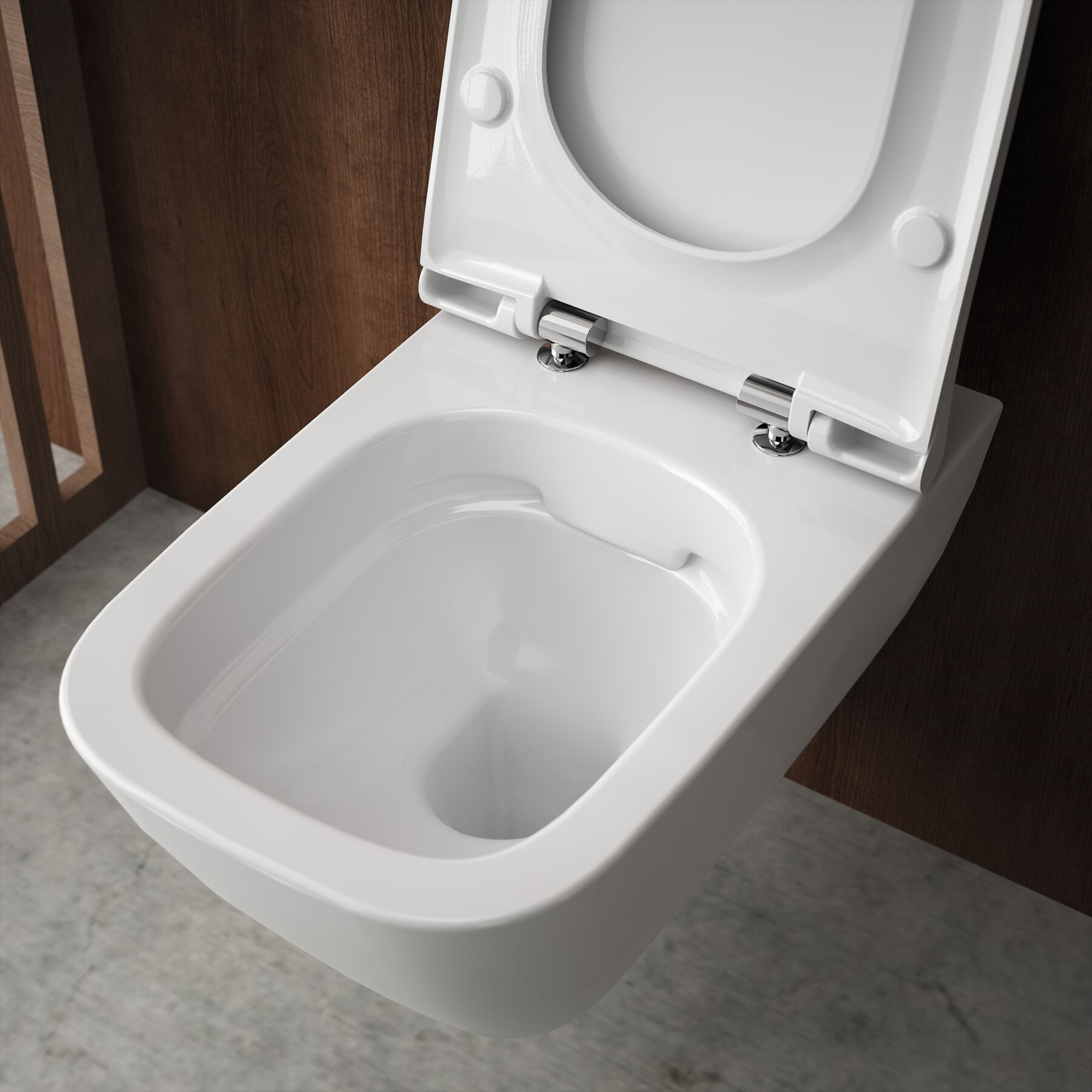 Geberit Rimless Wall Hung Toilet, Duofix Frame, Cistern, Flush Plate & Soft Close Seat