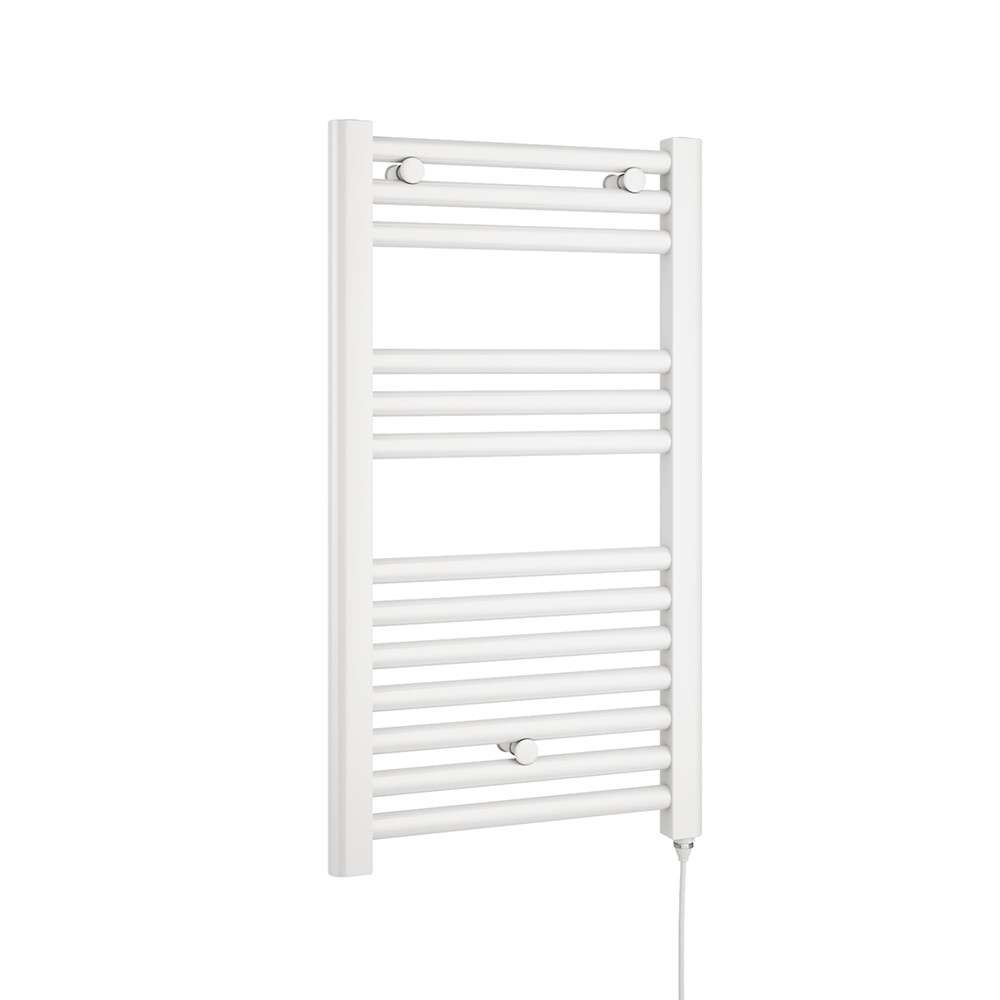 Brenton Hestia Electric Straight White Heated Towel Rail - 720 x 400mm
