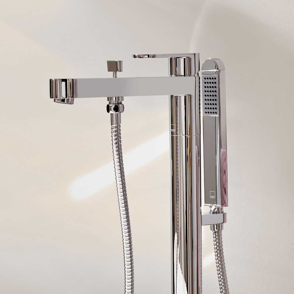 Vado Life Floor Mounted Bath Shower Mixer with Shower Kit