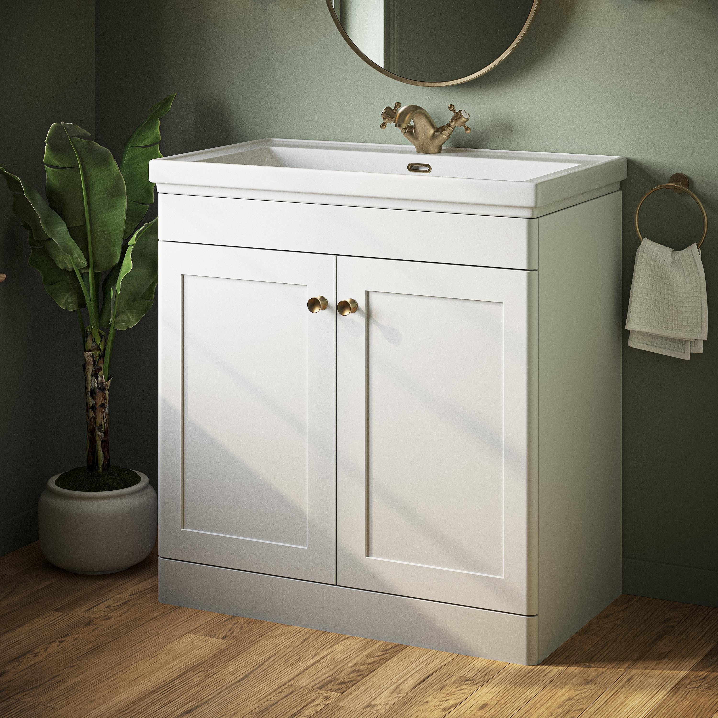 Butler & Rose Ophelia 800mm Floorstanding 2 Door Vanity Unit & Basin
