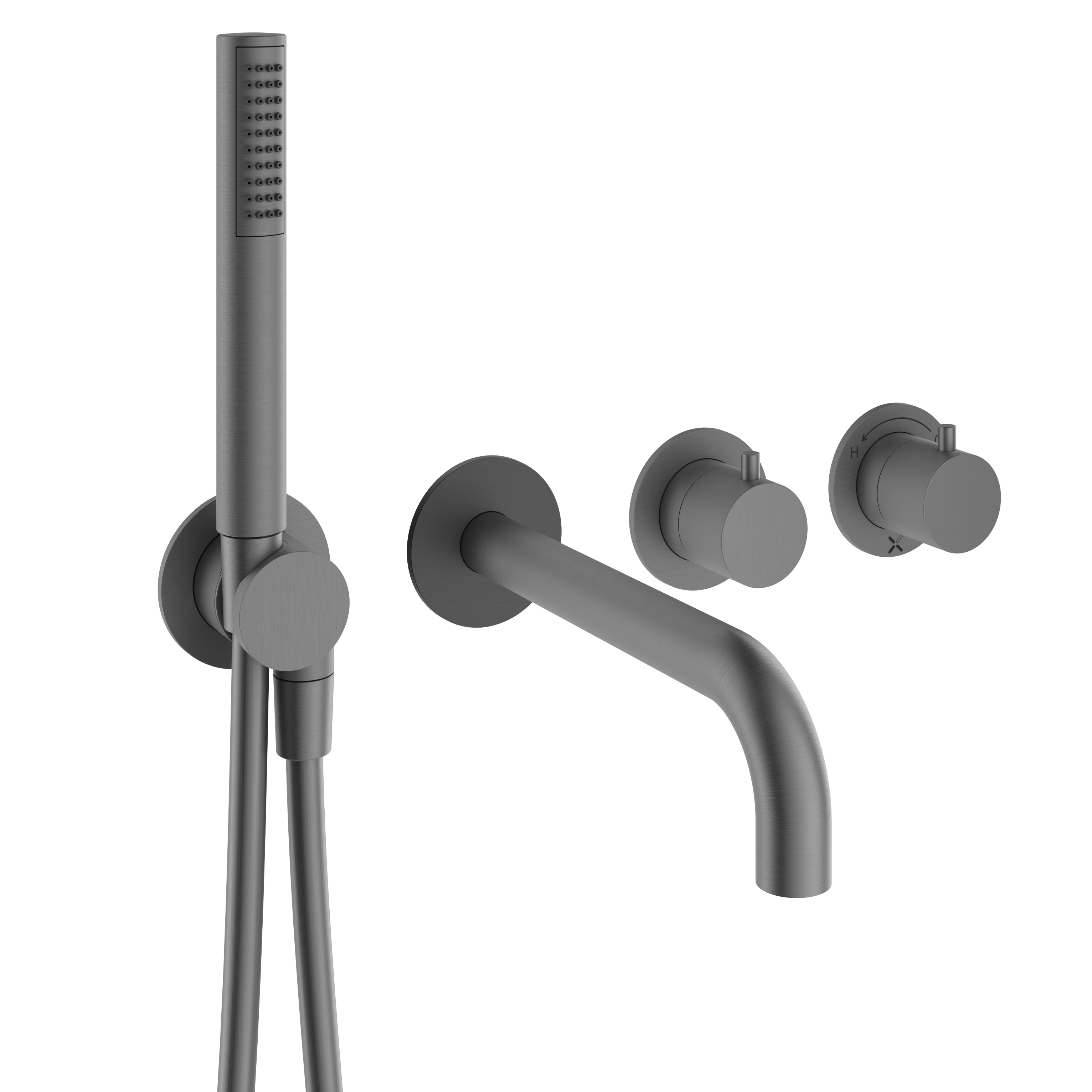 Crosswater Module 2 Outlet Concealed Thermostatic Shower Valve With Bath Spout & Shower Handset
