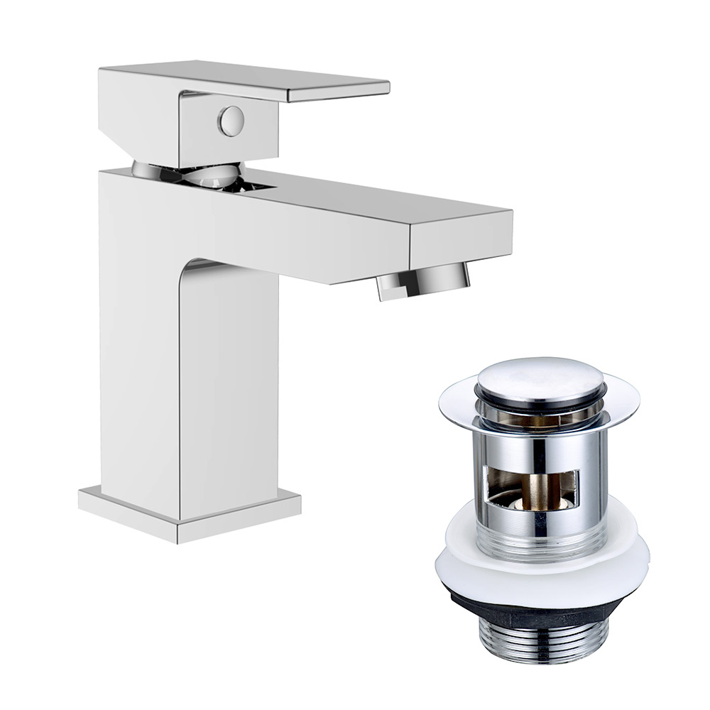 Vellamo Forte Mono Basin Mixer Tap & Waste