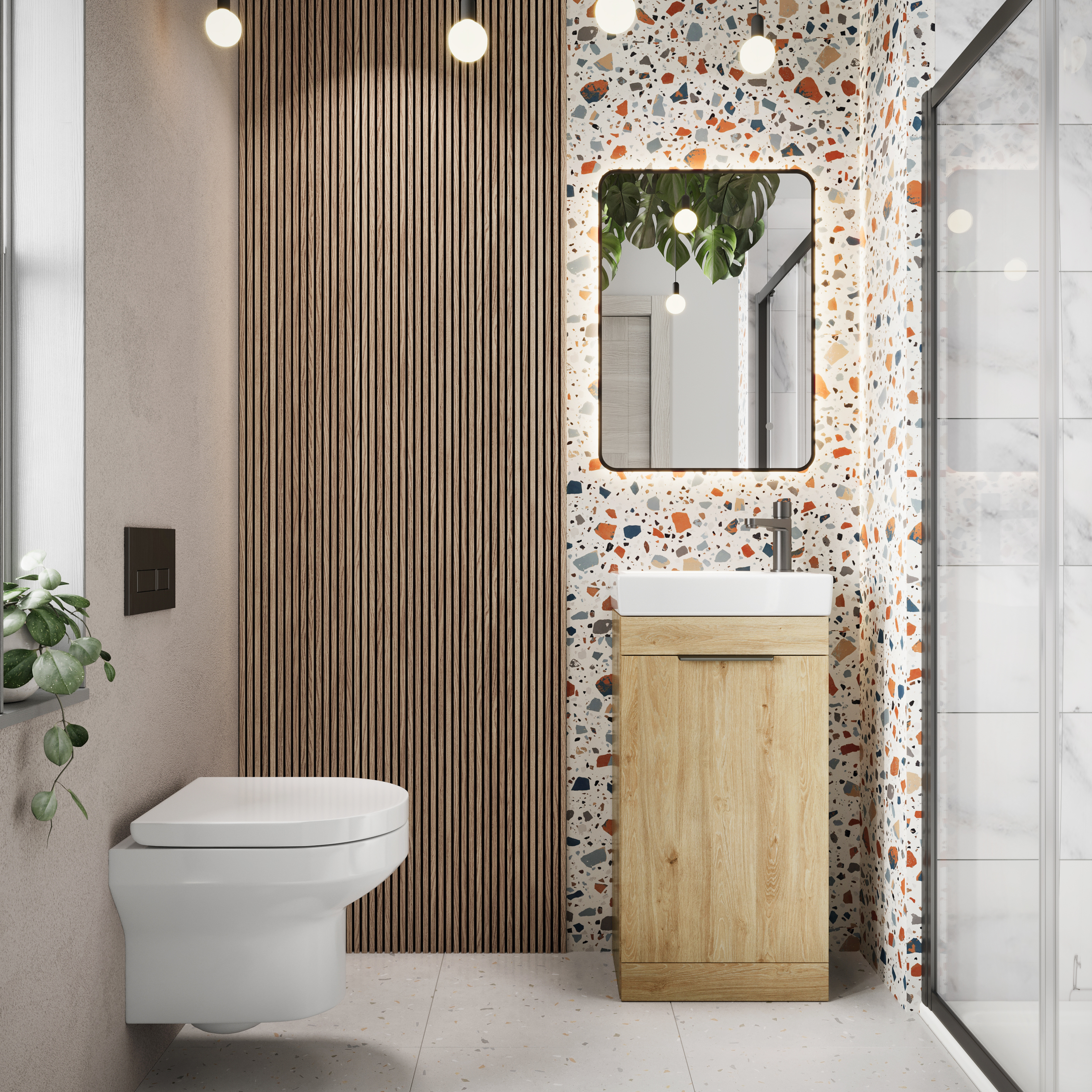 Riley 455mm Cloakroom Floorstanding Vanity Unit & Basin