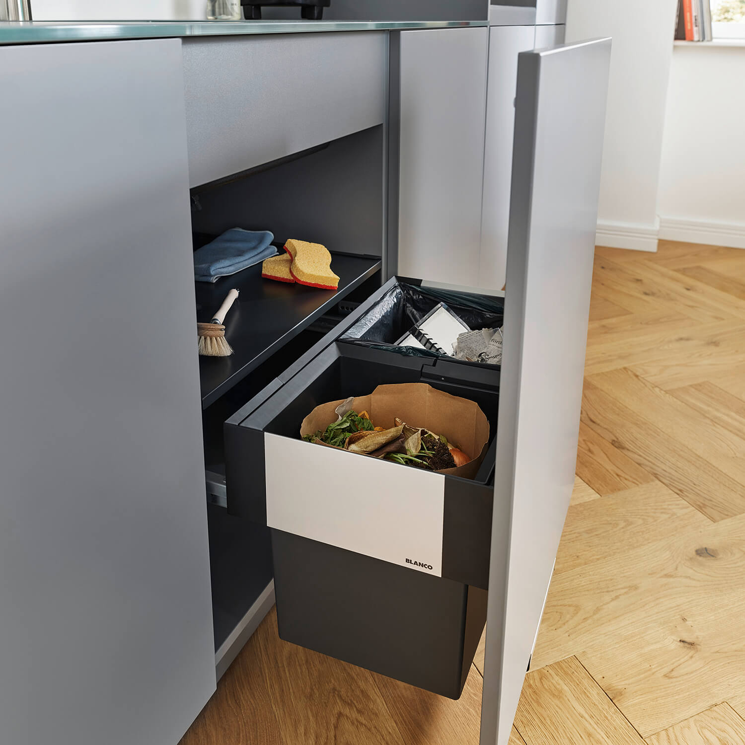 Blanco Select II Compact 60/2 34 litre 2 Container Waste Organiser for 600mm Kitchen Cabinets