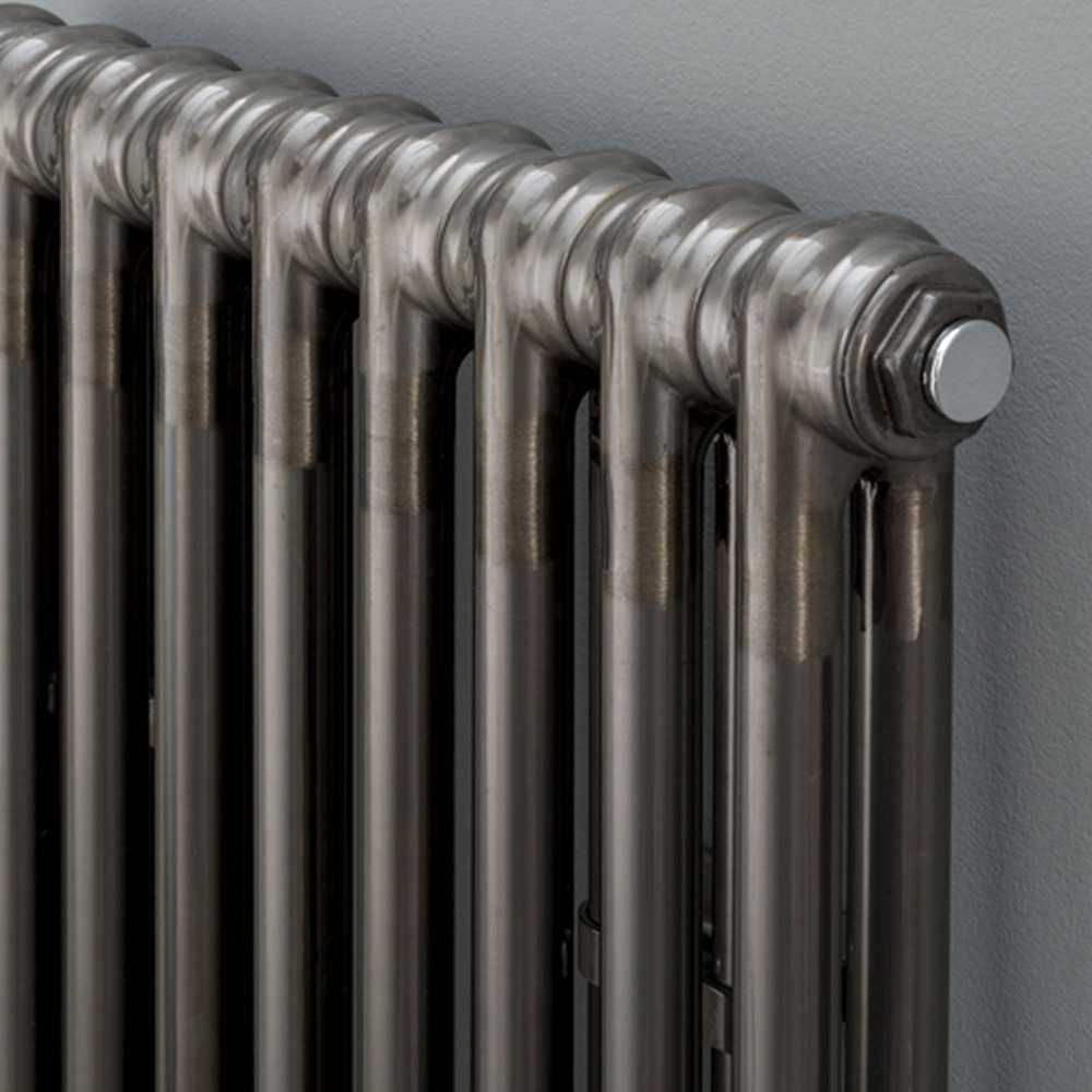 Butler & Rose 2 Column Vertical Radiator - Bare Metal Lacquer Finish - 1500mm