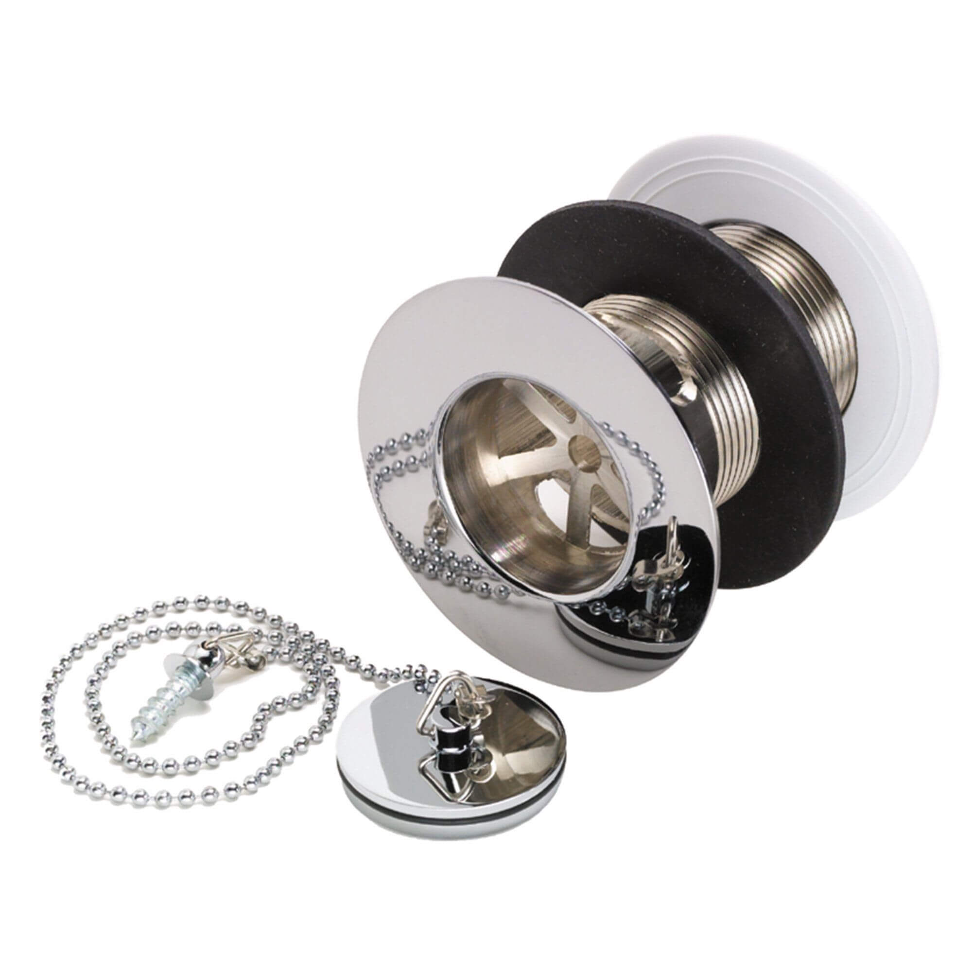 Caple 65mm Chrome Slotted Plug & Chain Waste