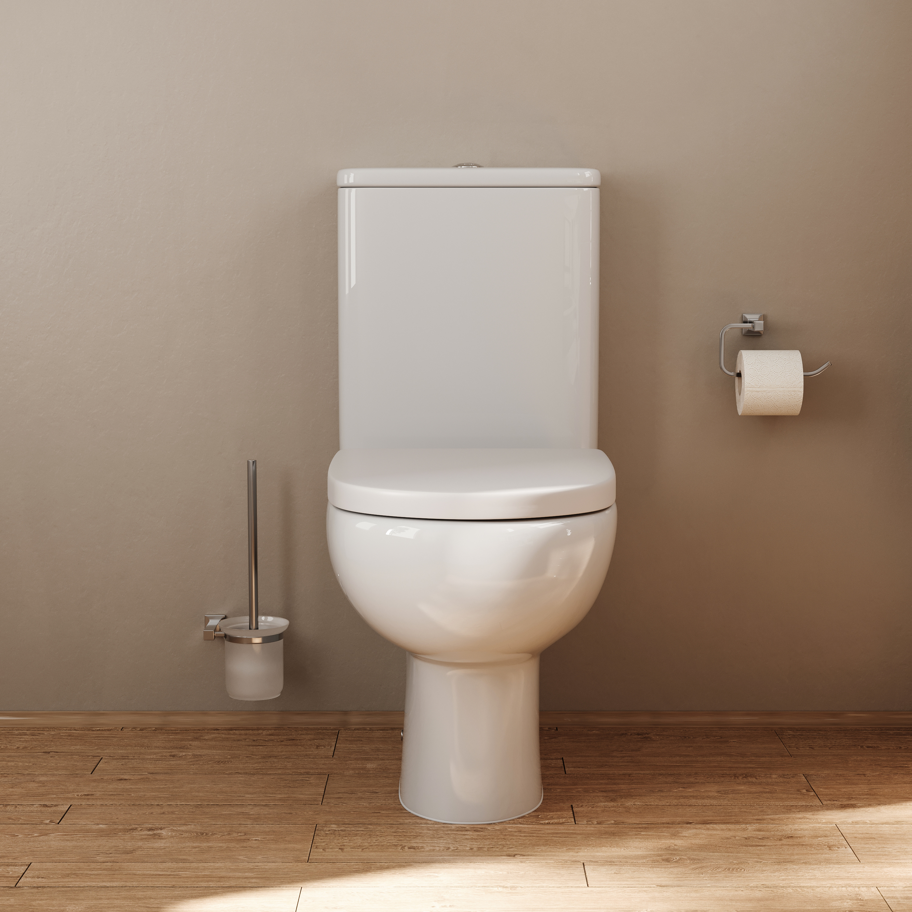 Anderson Rimless Back To Wall Close Coupled Toilet & Soft Close Seat