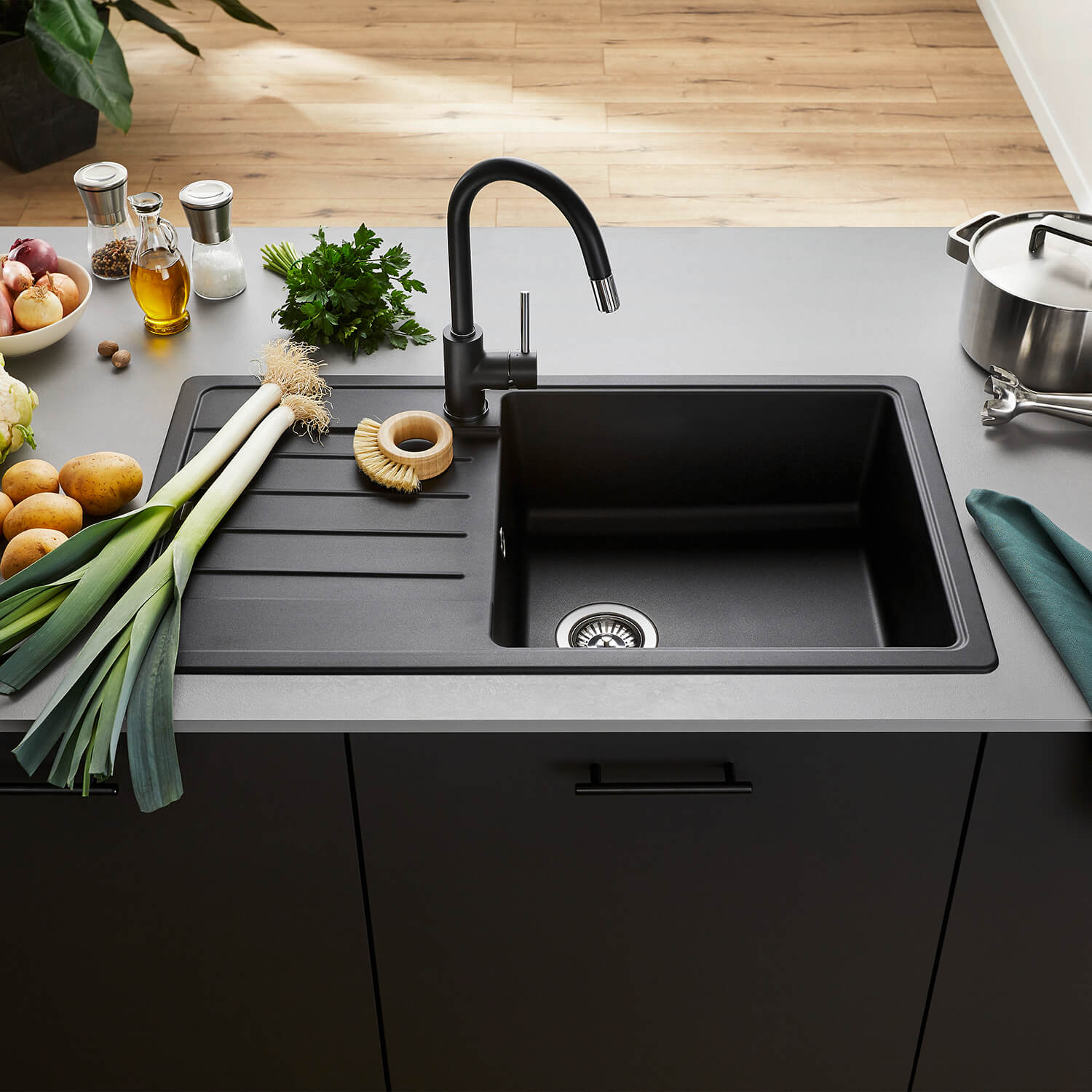 Blanco Legra XL 6 S 1 Bowl Silgranit Composite Kitchen Sink & Waste with Reversible Drainer - 860 x 500mm
