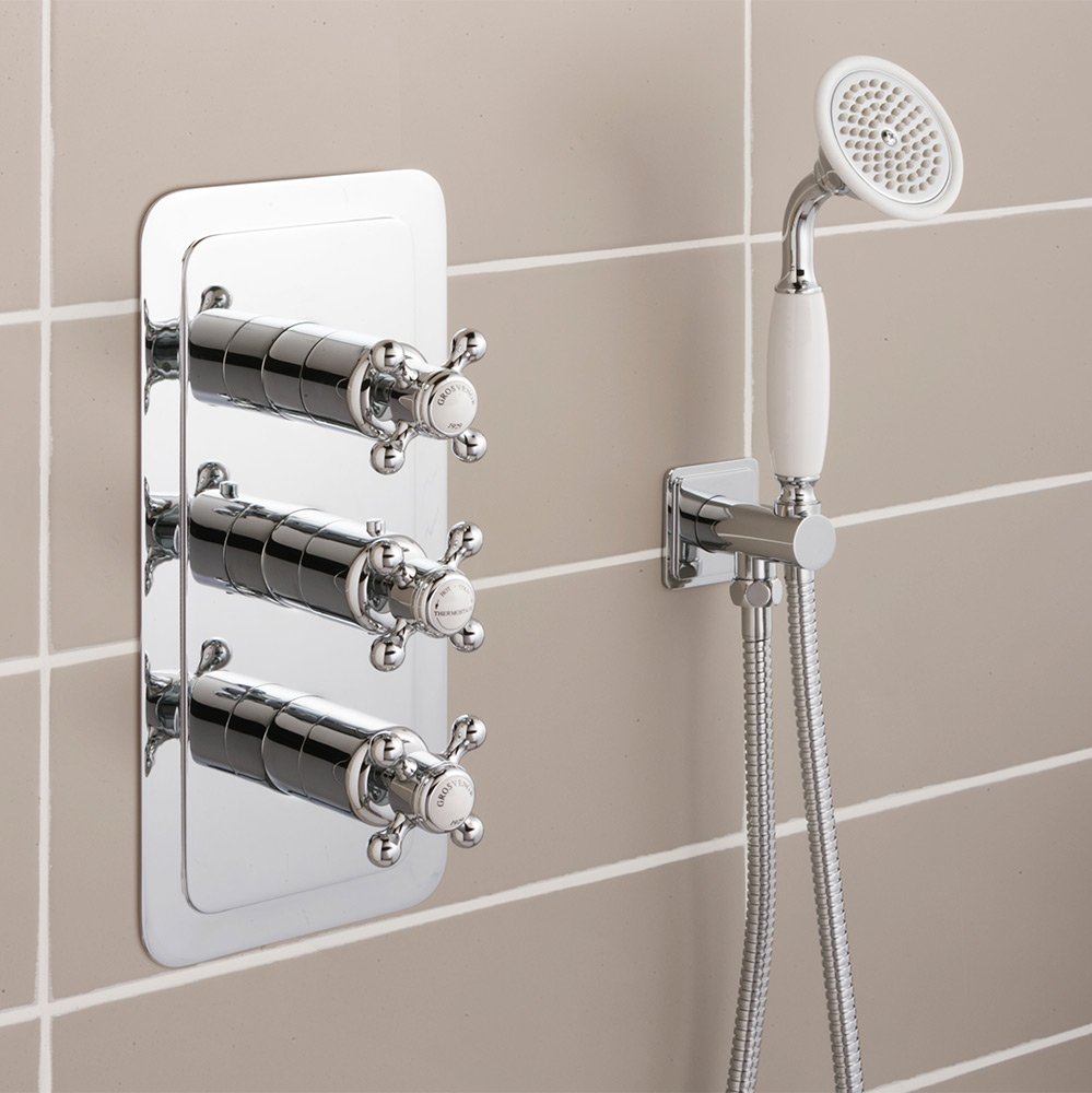 Butler & Rose Caledonia Crosshead 2 Outlet Concealed Thermostatic Shower Valve