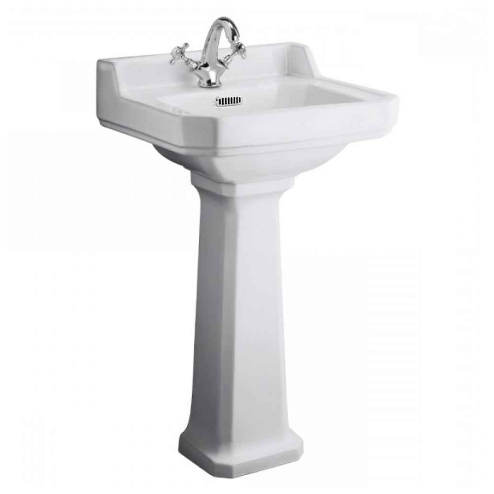 Butler & Rose Catherine 500mm Full Pedestal & Basin - 1 Tap Hole