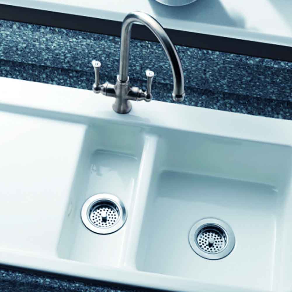 Clearwater Regent Twin Lever Mono Sink Mixer with Swivel Spout