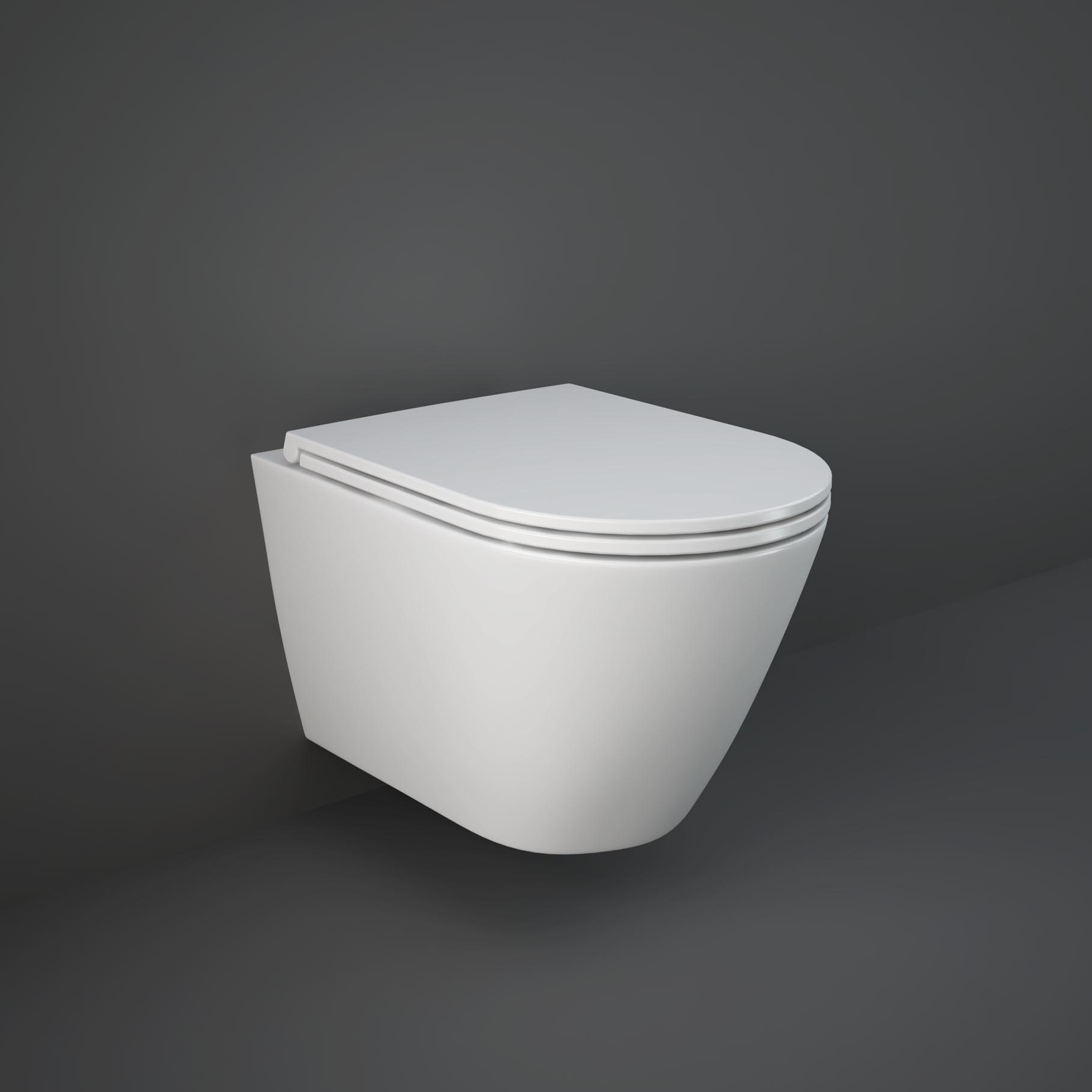 RAK Resort Rimless Wall Hung Toilet with Hidden Fixings & Soft Close Toilet Seat