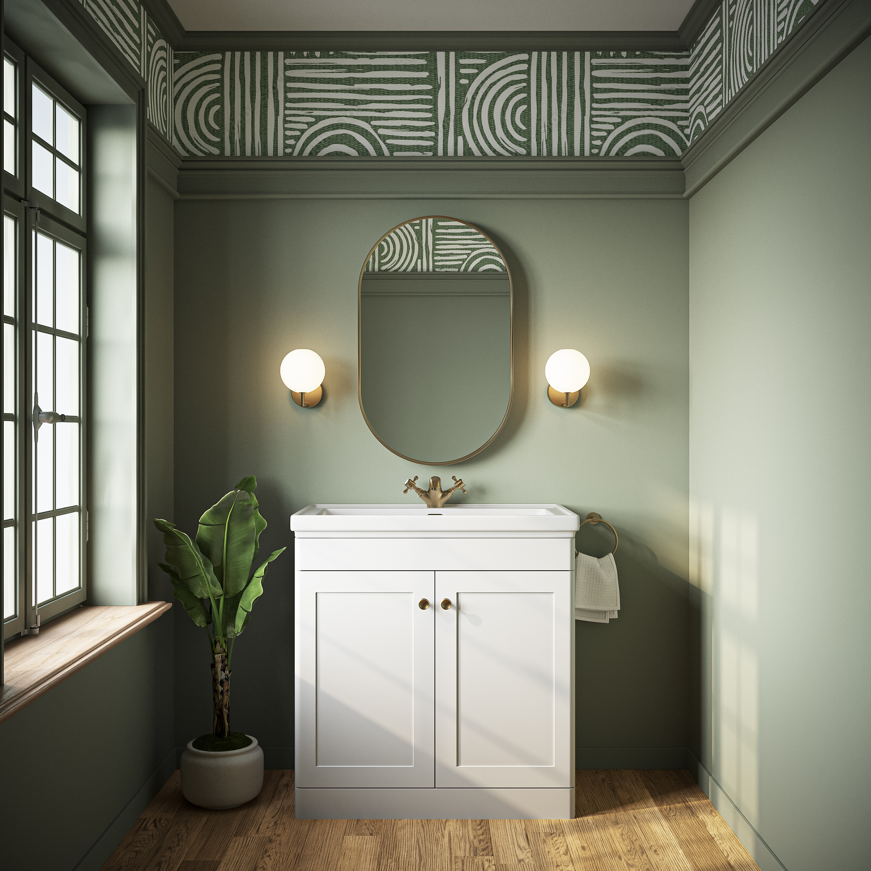 Butler & Rose Ophelia 800mm Floorstanding 2 Door Vanity Unit & Basin