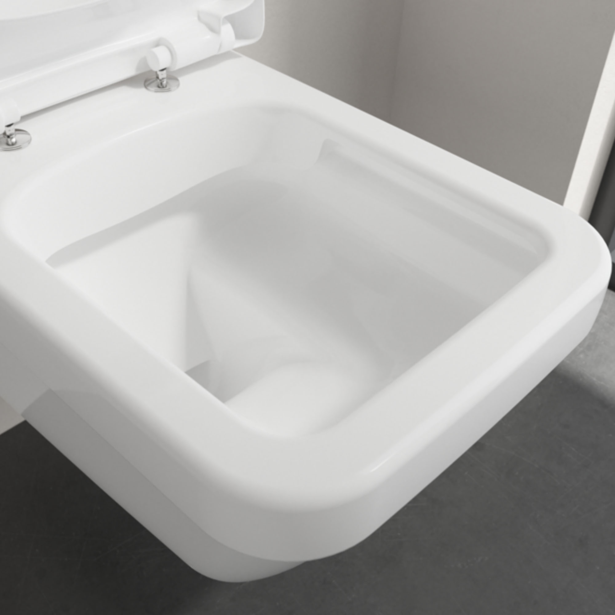 Villeroy & Boch ViConnect Pro 2.0 Frame with Architectura Square Rimless Wall Mounted Toilet, Flush Plate & Soft Close Toilet Seat 