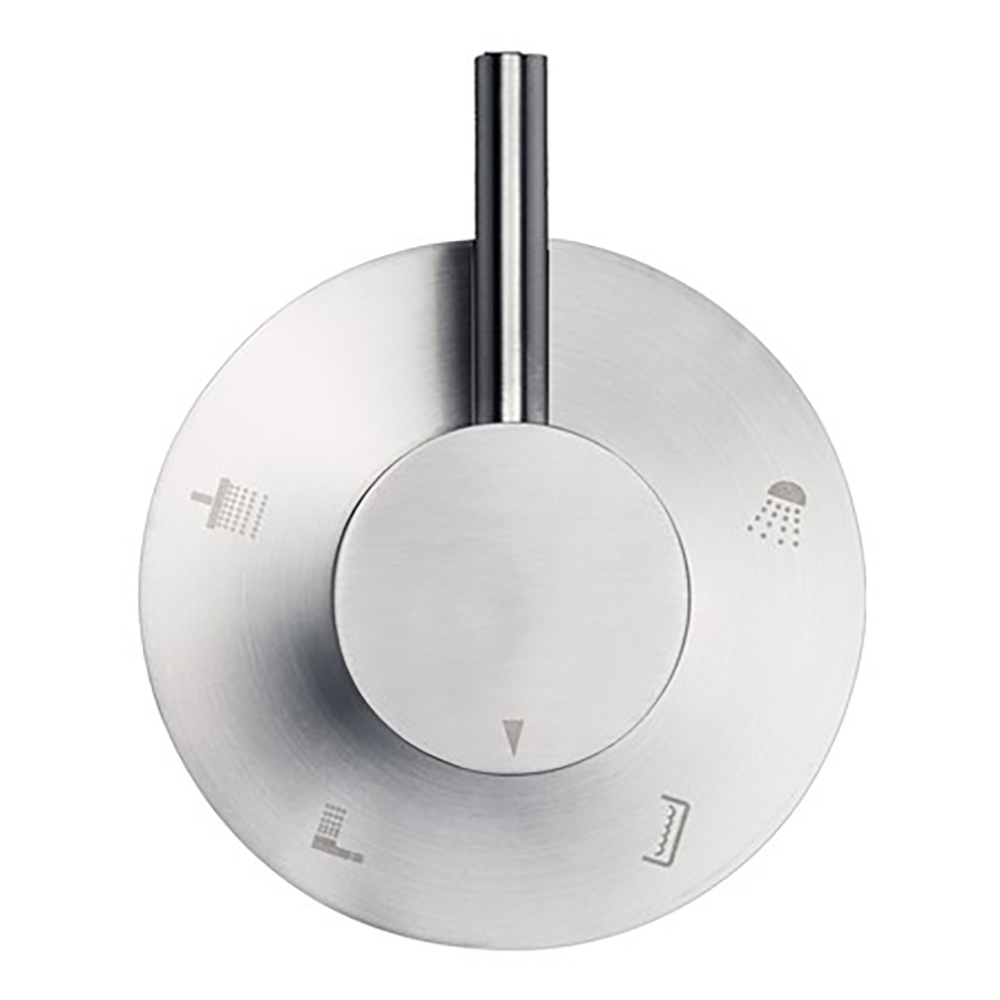 Inox Brushed Stainless Steel 4 Way Diverter Valve