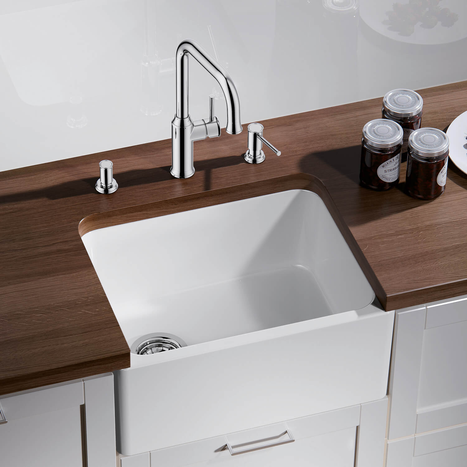 Blanco Livia-S Single Lever Mono Pull Out Mono Kitchen Mixer Tap - Chrome