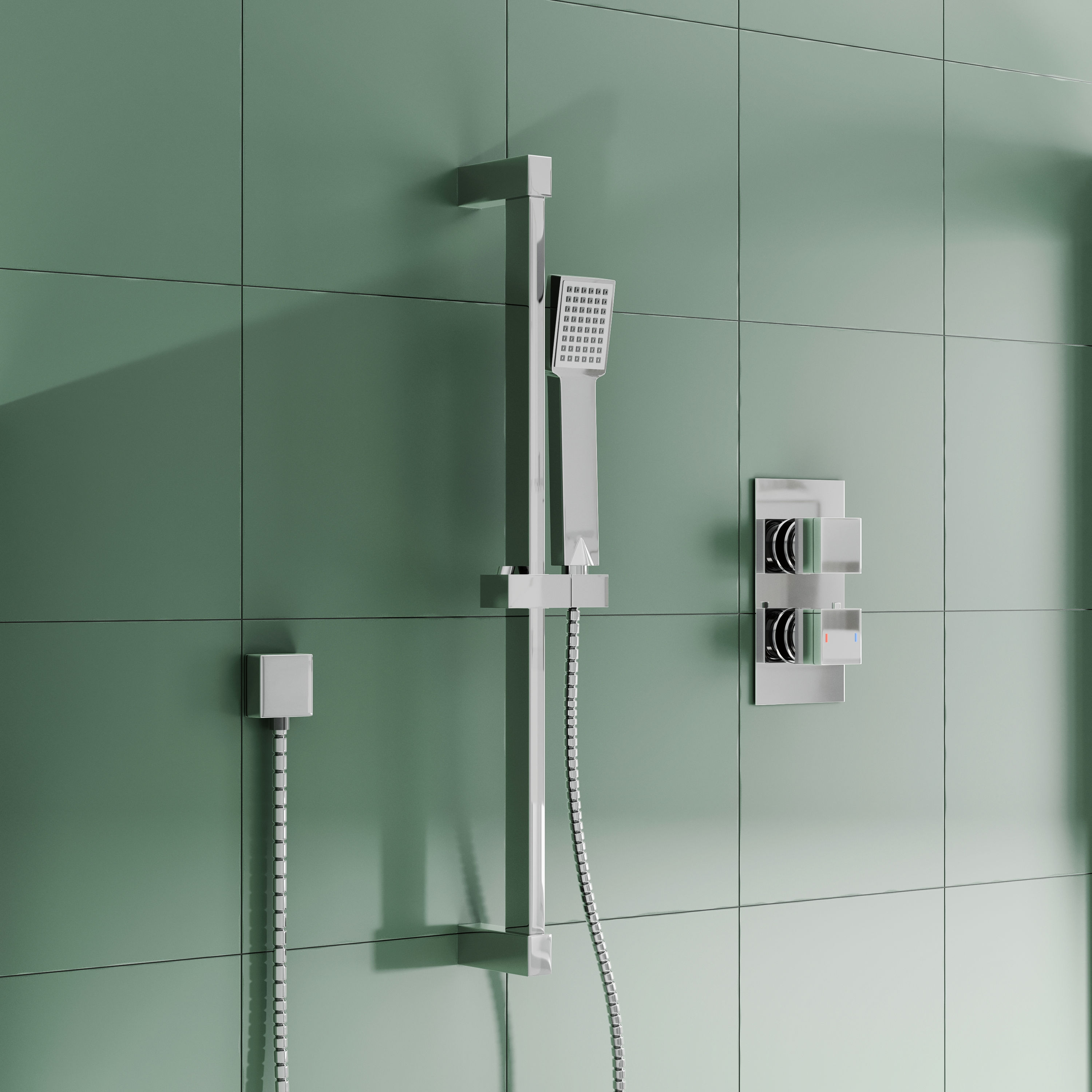 Harley Concealed Thermostatic Shower Valve & Slide Rail Kit