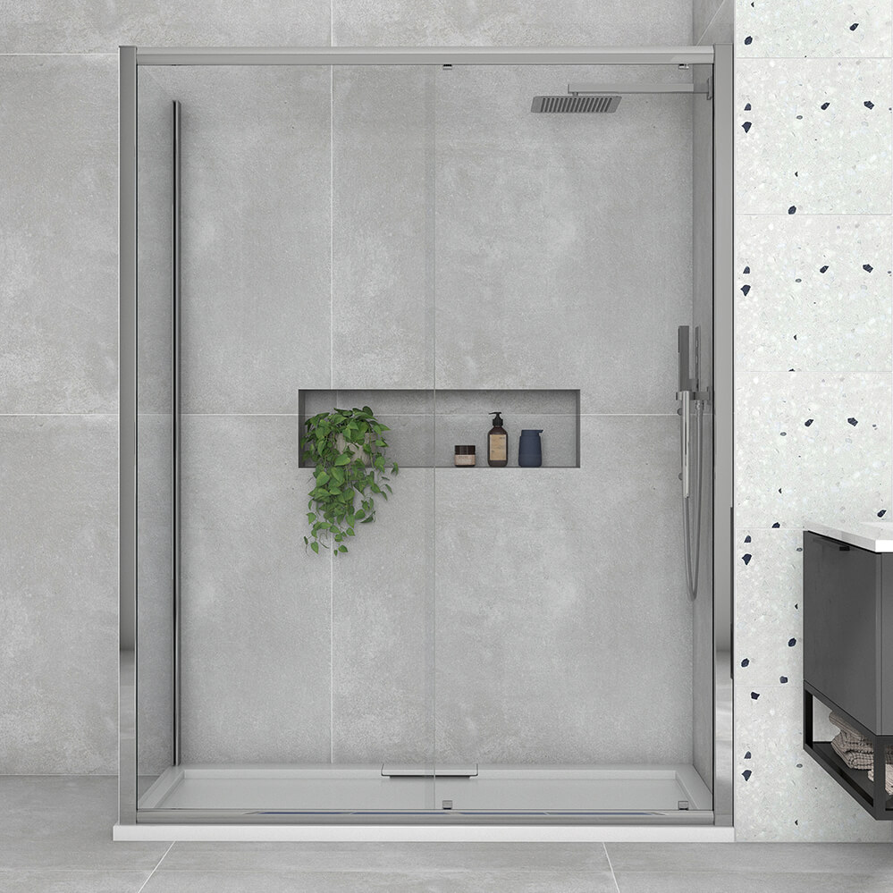 Harbour i8 Easy Clean 8mm Sliding Shower Door & Optional Side Panel