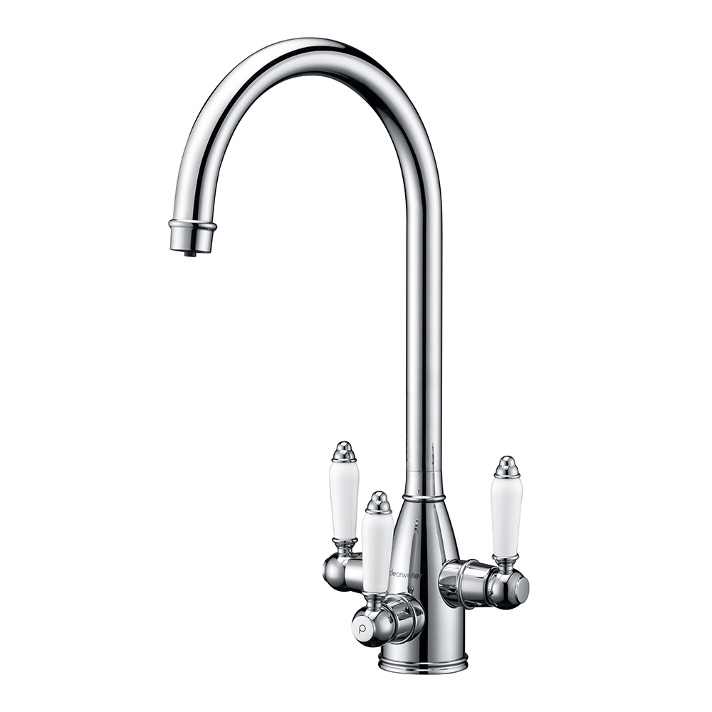 Clearwater Krypton Triple Lever Mono Kitchen Mixer and Cold Filtered Water Tap