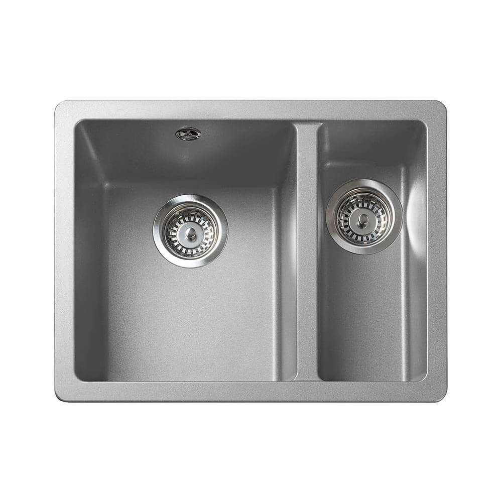 Rangemaster Paragon 1.5 Bowl Igneous Granite Composite Undermount Kitchen Sink & Waste Kit - 550 x 430mm