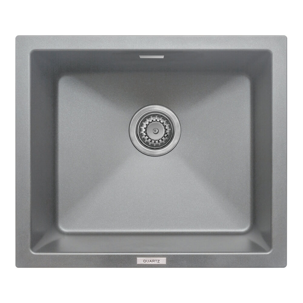 Vellamo Terra 1 Bowl Granite Composite Inset / Undermount Kitchen Sink & Waste - 533 x 457mm