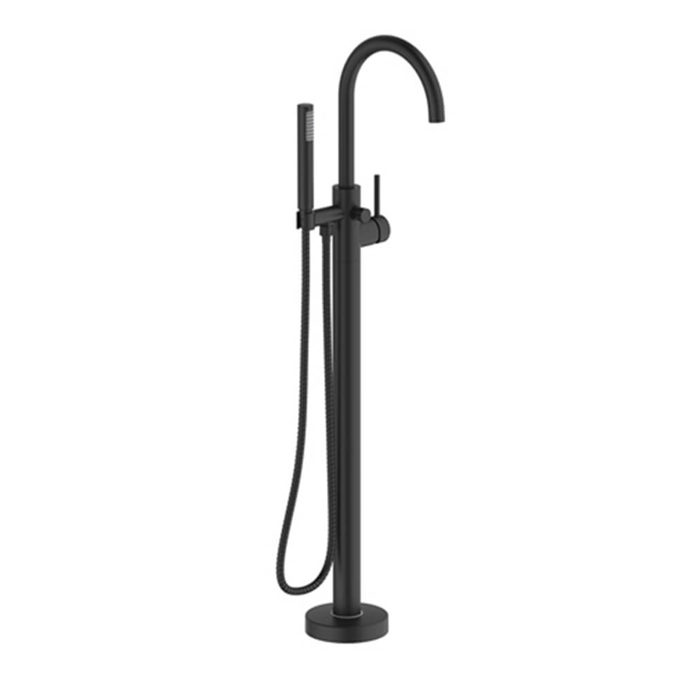 Britton Bathrooms Hoxton Floorstanding Bath Shower Mixer Tap - Matt Black