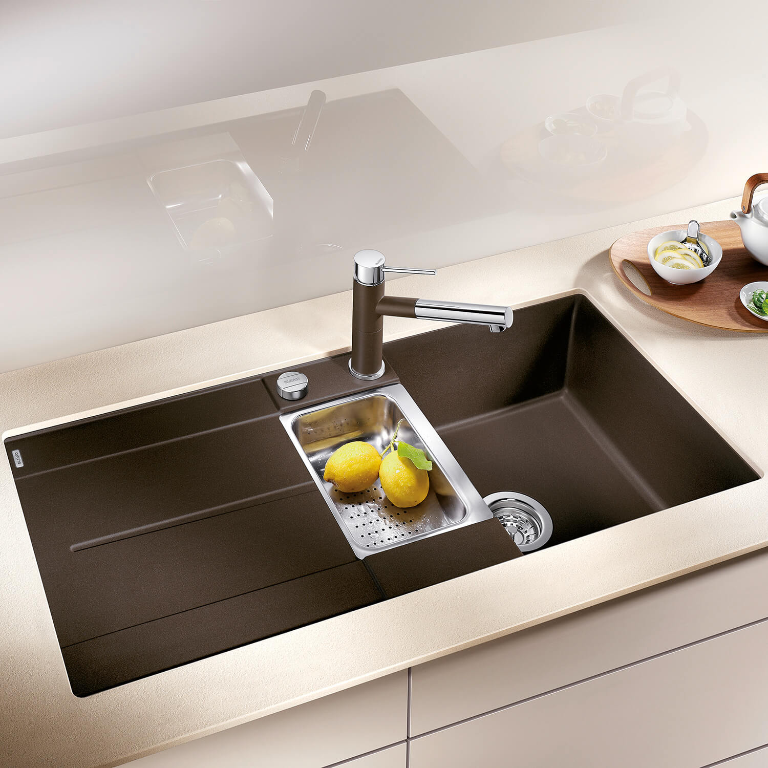 Blanco Metra 6 S 1.5 Bowl Inset Silgranit Composite Kitchen Sink & Waste with Reversible Drainer - 1000 x 500mm