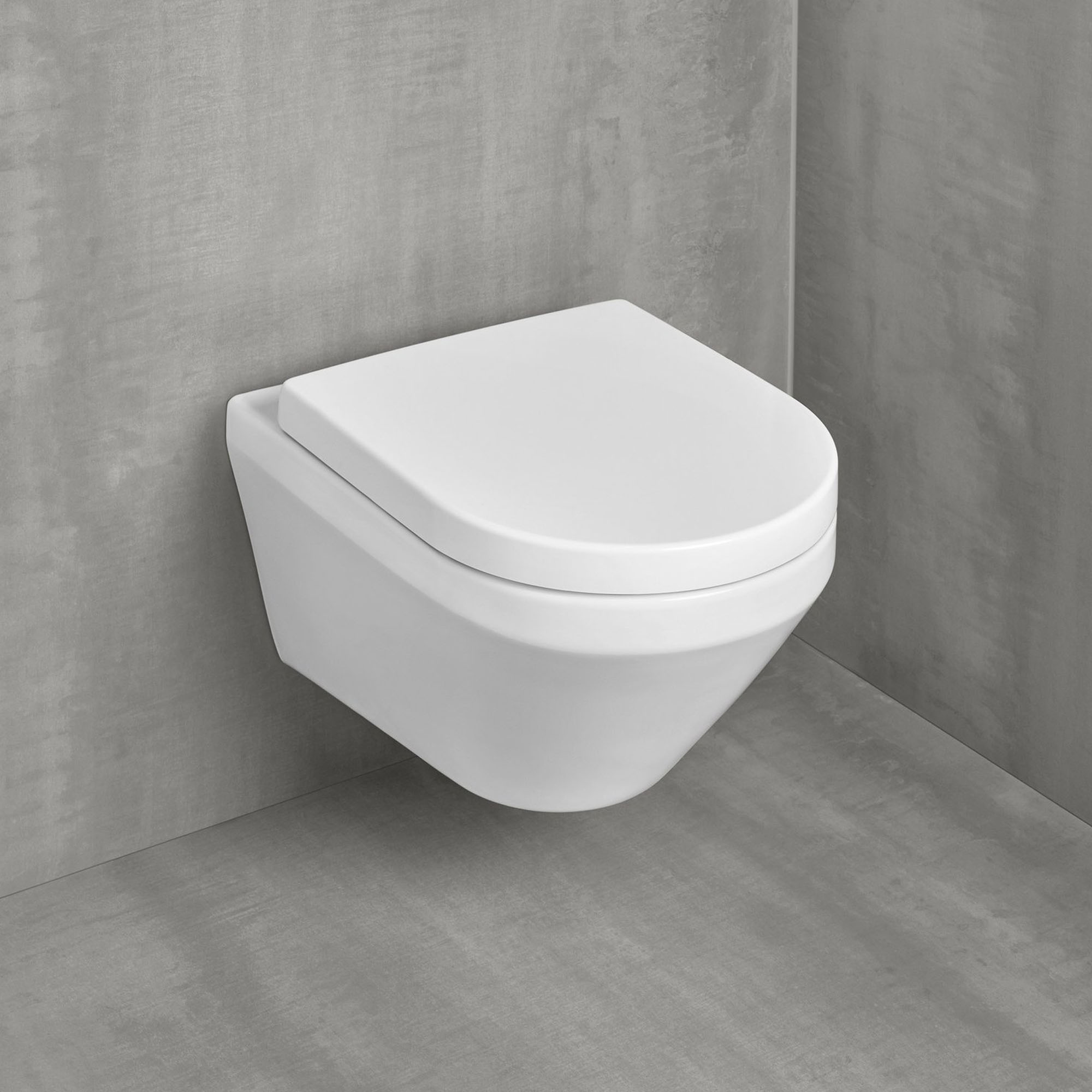 Villeroy & Boch Architectura TwistFlush Rimless Wall Mounted Toilet with Soft Close Toilet Seat 
