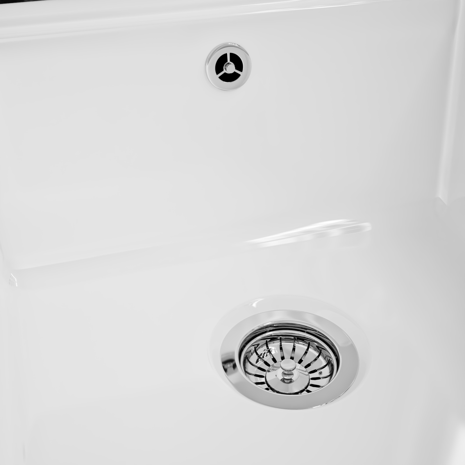 Butler & Rose 1.5 Bowl Ceramic Kitchen Sink and Butler & Rose Victoria Traditional Kitchen Mixer Tap