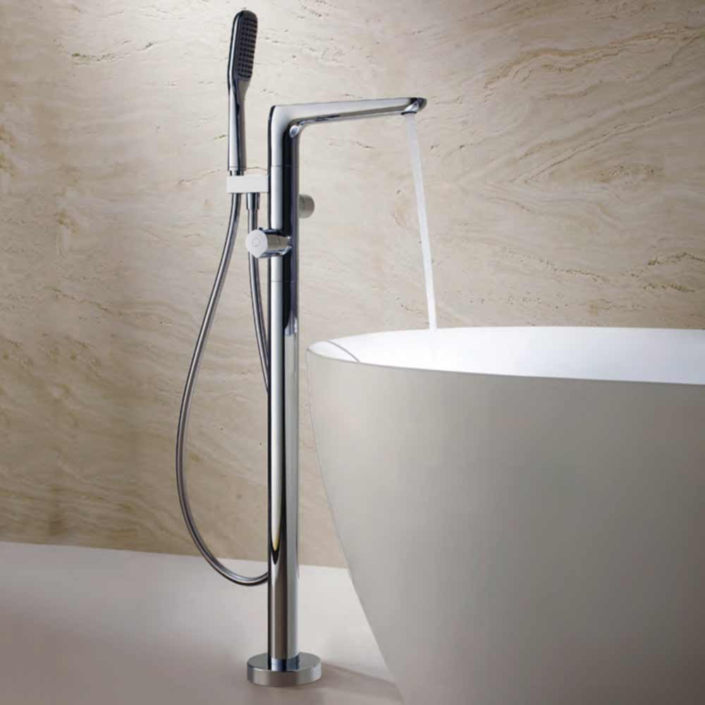 Flova Allore Thermostatic Floorstanding Bath Shower Mixer with Handset Kit