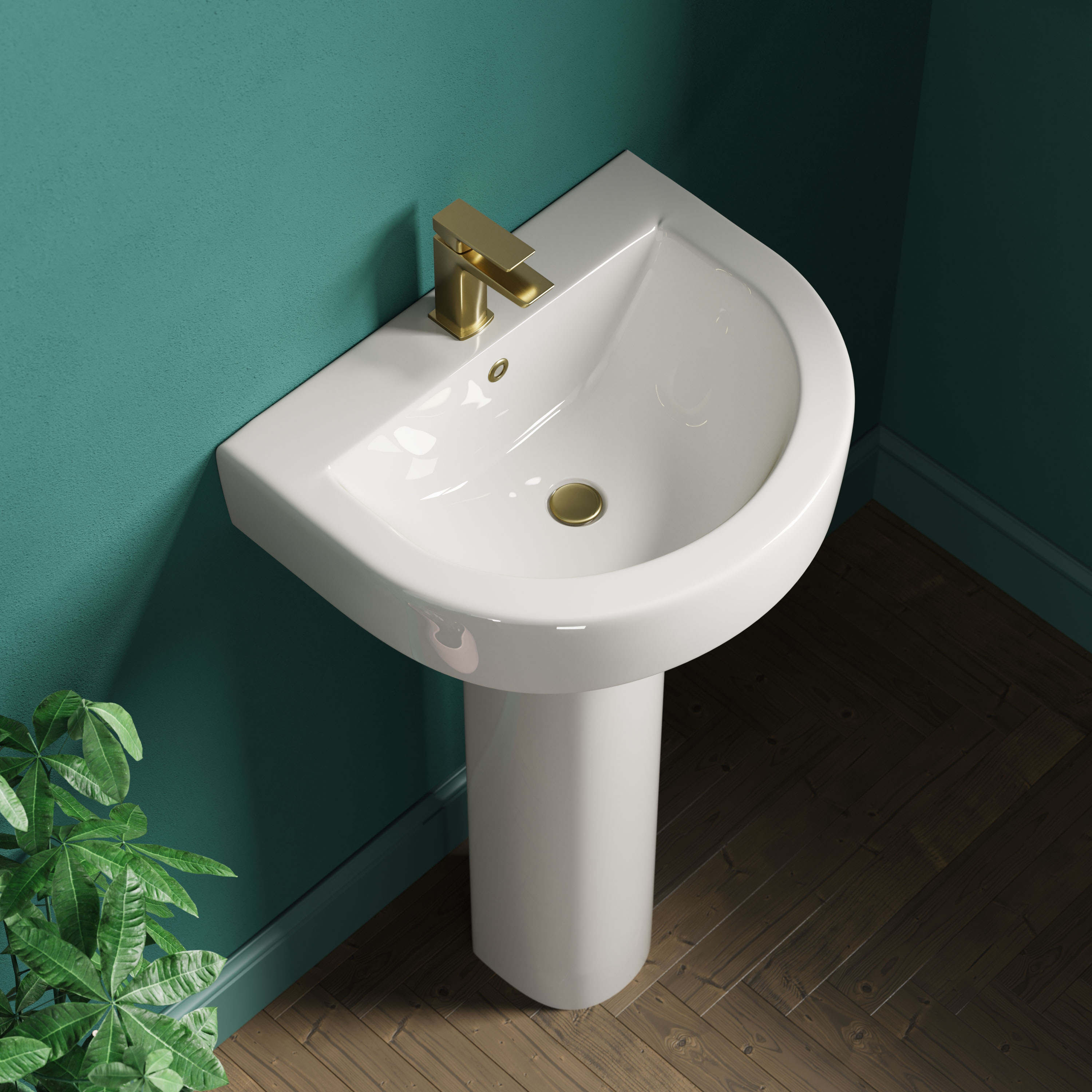 Lorraine 500mm Basin & Full Pedestal