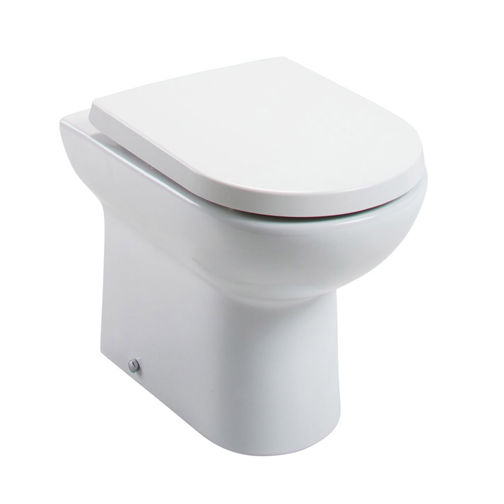 Vellamo Modern D-Shaped Back to Wall Toilet with Soft Close Seat