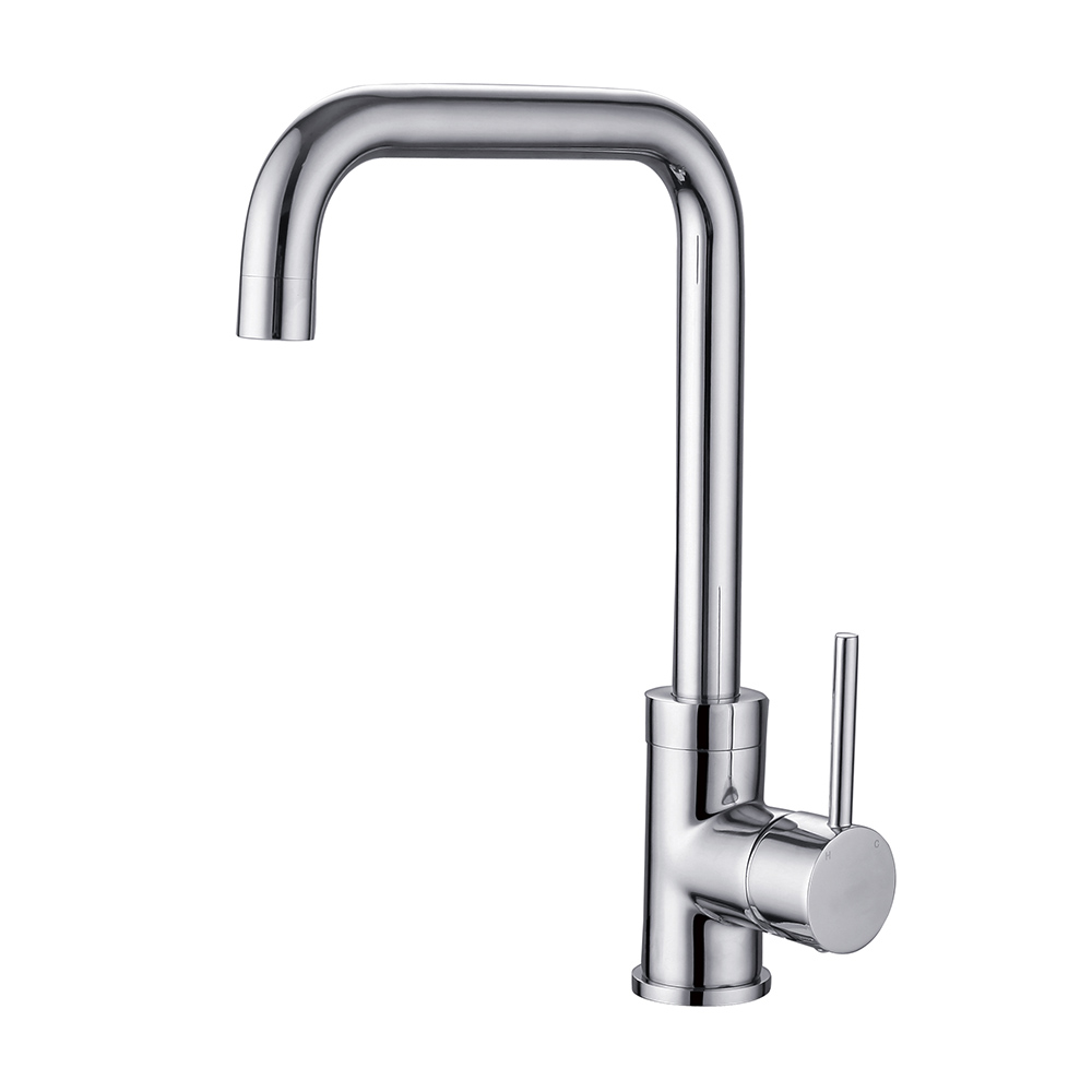 Vellamo Koro Single Lever Mono Kitchen Sink Mixer Tap - Polished Chrome