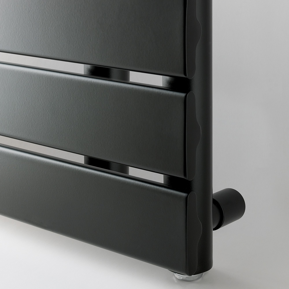 EliteHeat Steel Open-Side Heated Towel Rail - Matt Black