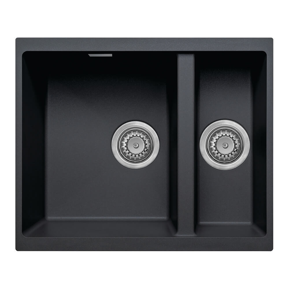 Vellamo Terra 1.5 Bowl Granite Composite Inset/Undermount Kitchen Sink & Waste Kit - 555 x 460mm