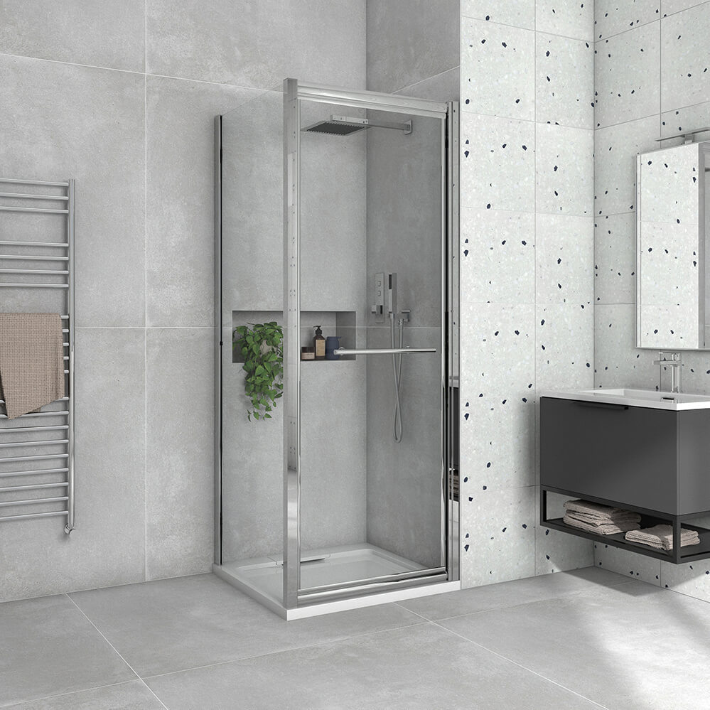 Harbour i8 Easy Clean Infold 8mm Shower Door & Optional Side Panel