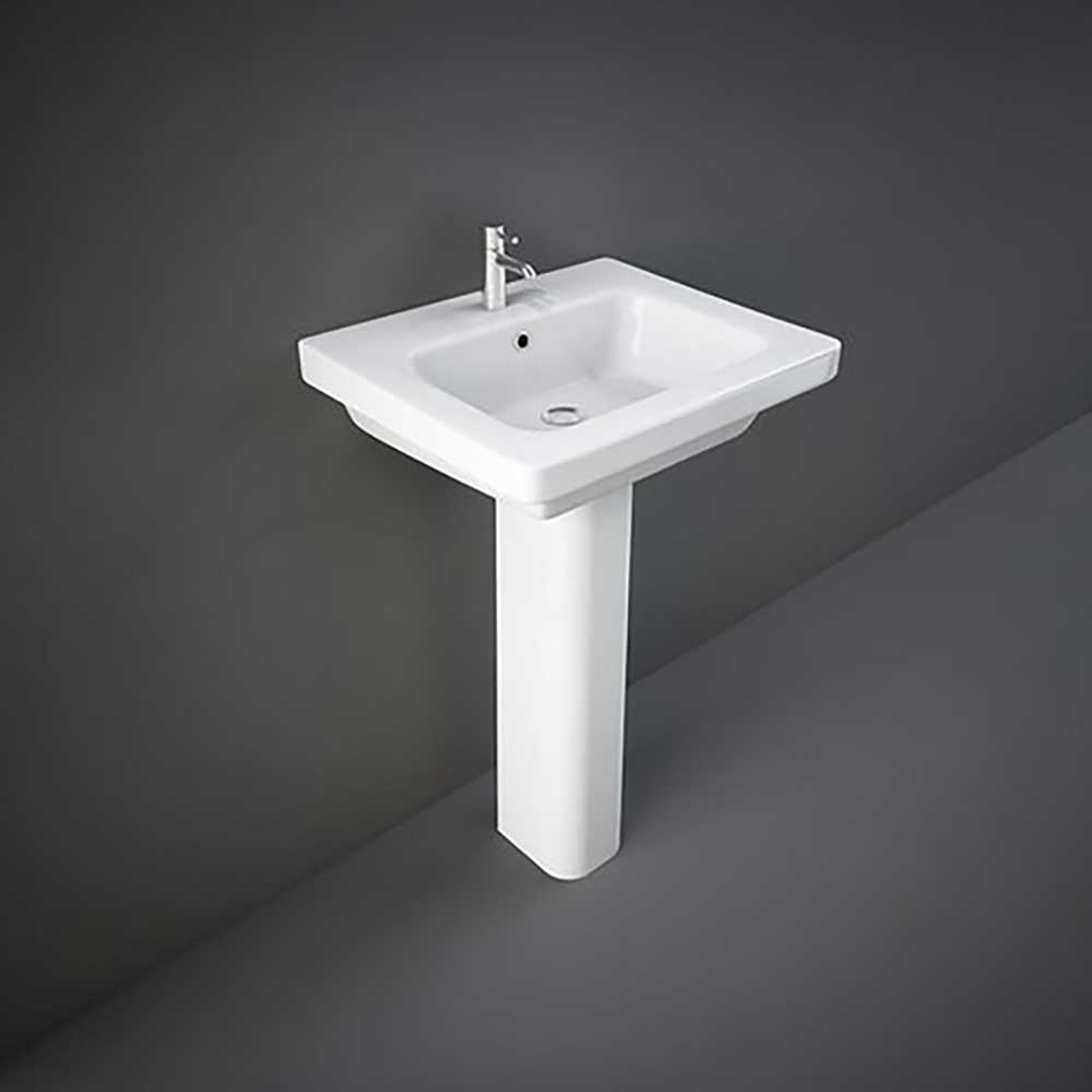 RAK Resort 1 Tap Hole Basin & Full Pedestal