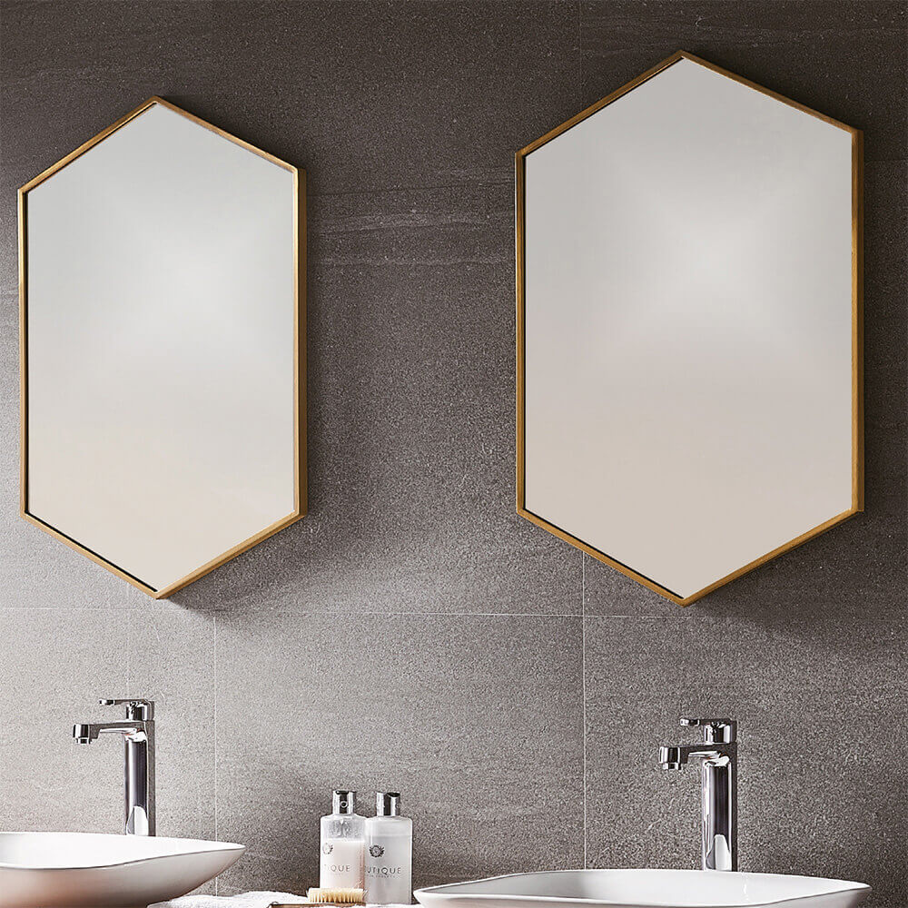 Origins Living Docklands Hexagonal Mirror