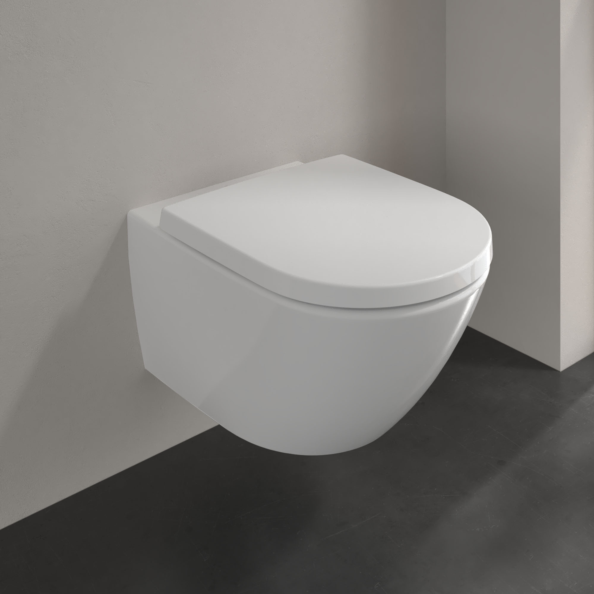 Villeroy & Boch ViConnect Pro 2.0 Frame with Subway 3.0 TwistFlush Rimless Wall Mounted Toilet, Flush Plate & Soft Close Toilet Seat