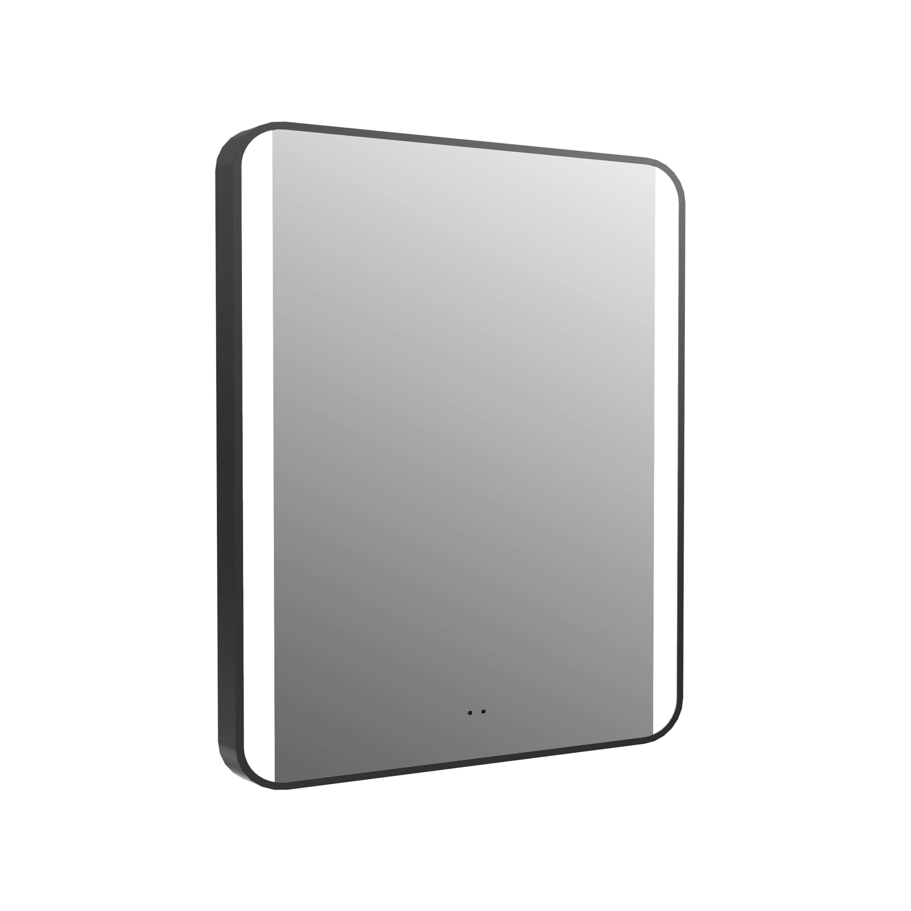 Vellamo LED Illuminated Matt Black Mirror with Demister Pad & Colour Change LEDs - 500 x 700mm