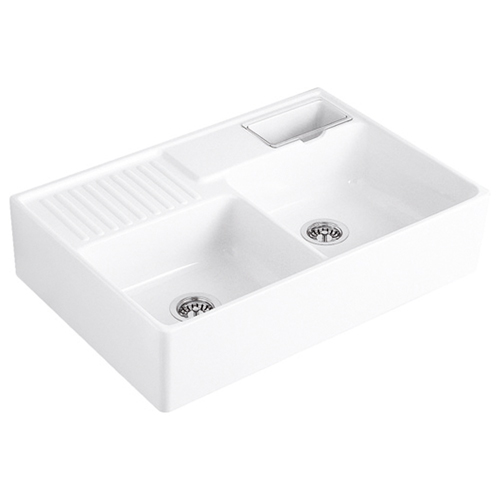 Villeroy & Boch Butler 90 Alpine White Ceramic 1.75 Bowl Belfast Sink - 895 x 630mm