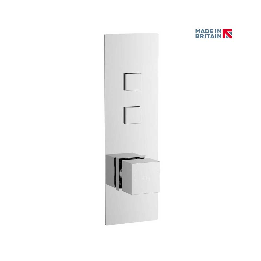 Hudson Reed Ignite Square Two Outlet Push Button Concealed Shower Valve