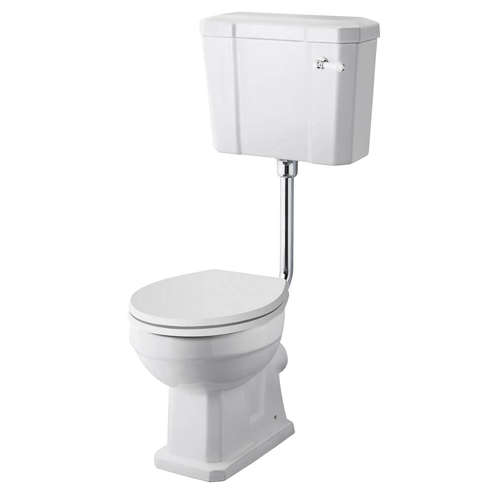 Butler & Rose Darcy Traditional Low Level Toilet, Cistern & Flush Pipe Kit and Optional Seat