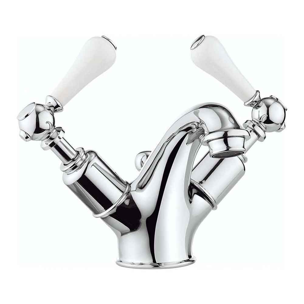 Crosswater Belgravia Twin Lever Mono Basin Mixer & Pop-Up Waste